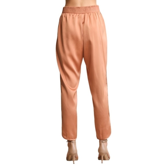 Rose Clay Satin Pants - Picture 3 of 3